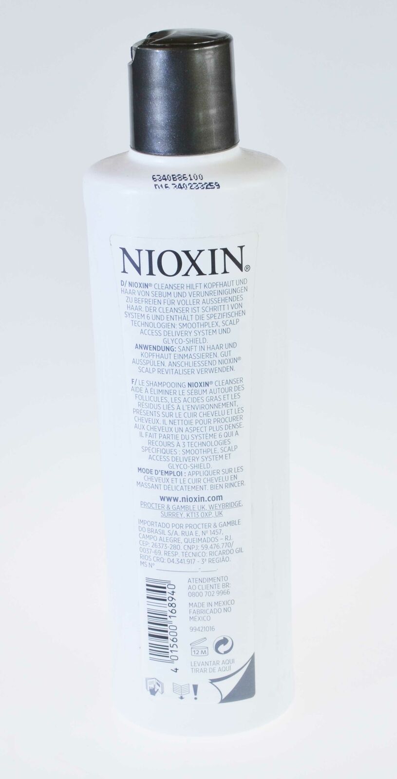 Nioxin Cleanser Shampoo System 6 300ml Pack of 1 2 or 3