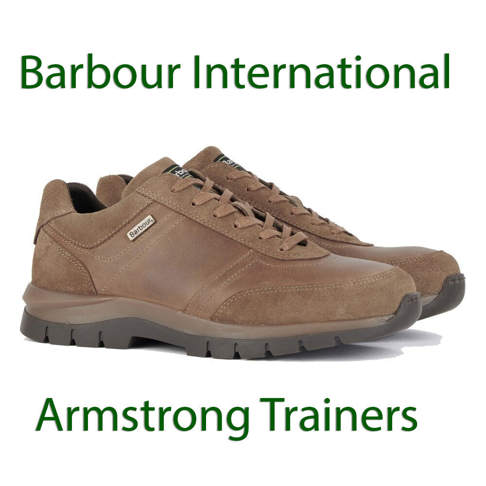 Barbour International Armstrong Leather Sneakers Trainers Lace Up