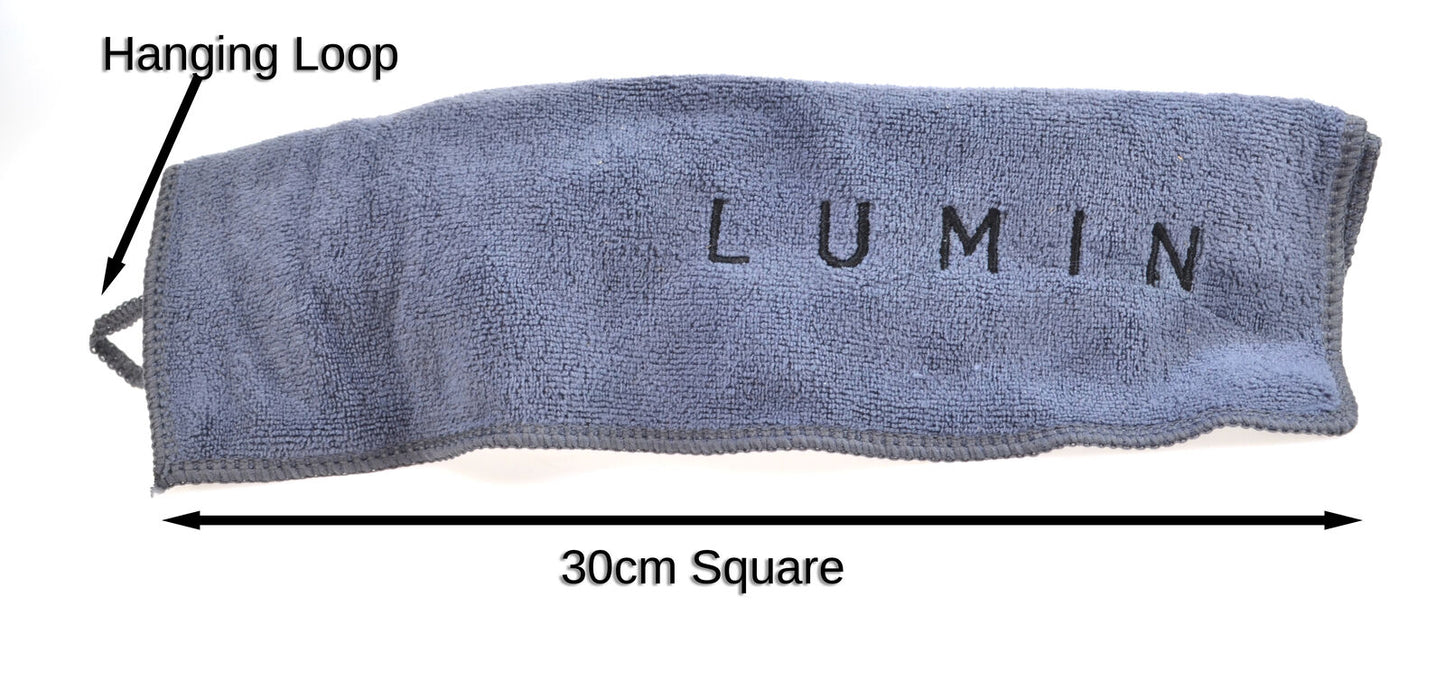 Lumin Microfibre Face Towel Flannel 30cm x 30cm Soft AirForce Blue