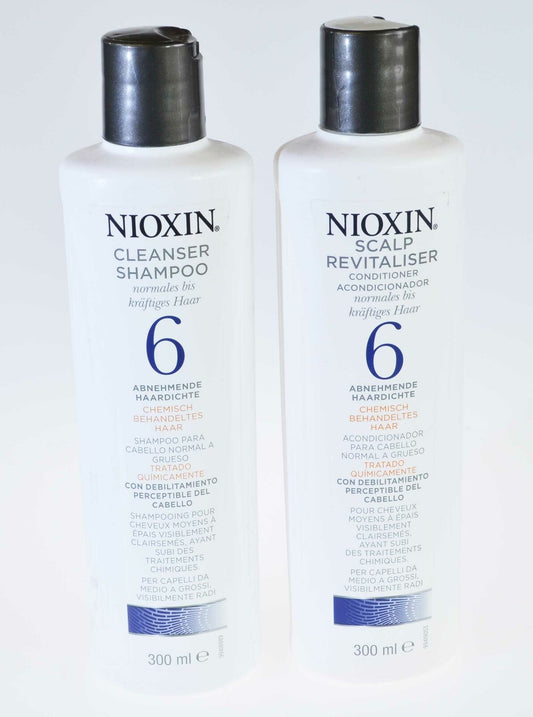 Nioxin Cleanser Shampoo and Scalp Revitaliser Conditioner System 6 300ml