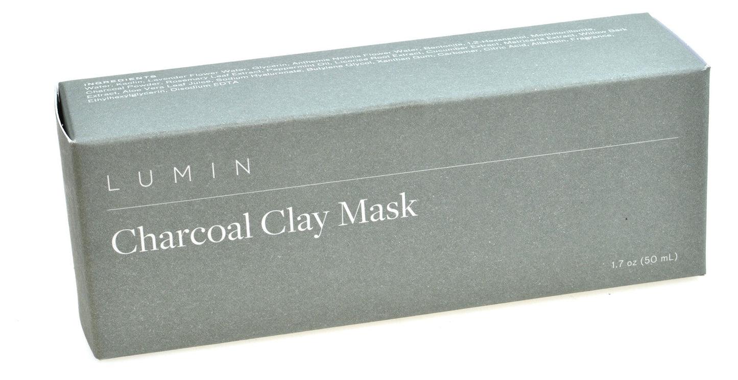 Lumin Charcoal Clay Face Mask 50ml Hydrating Refreshing Cleansing Soothing