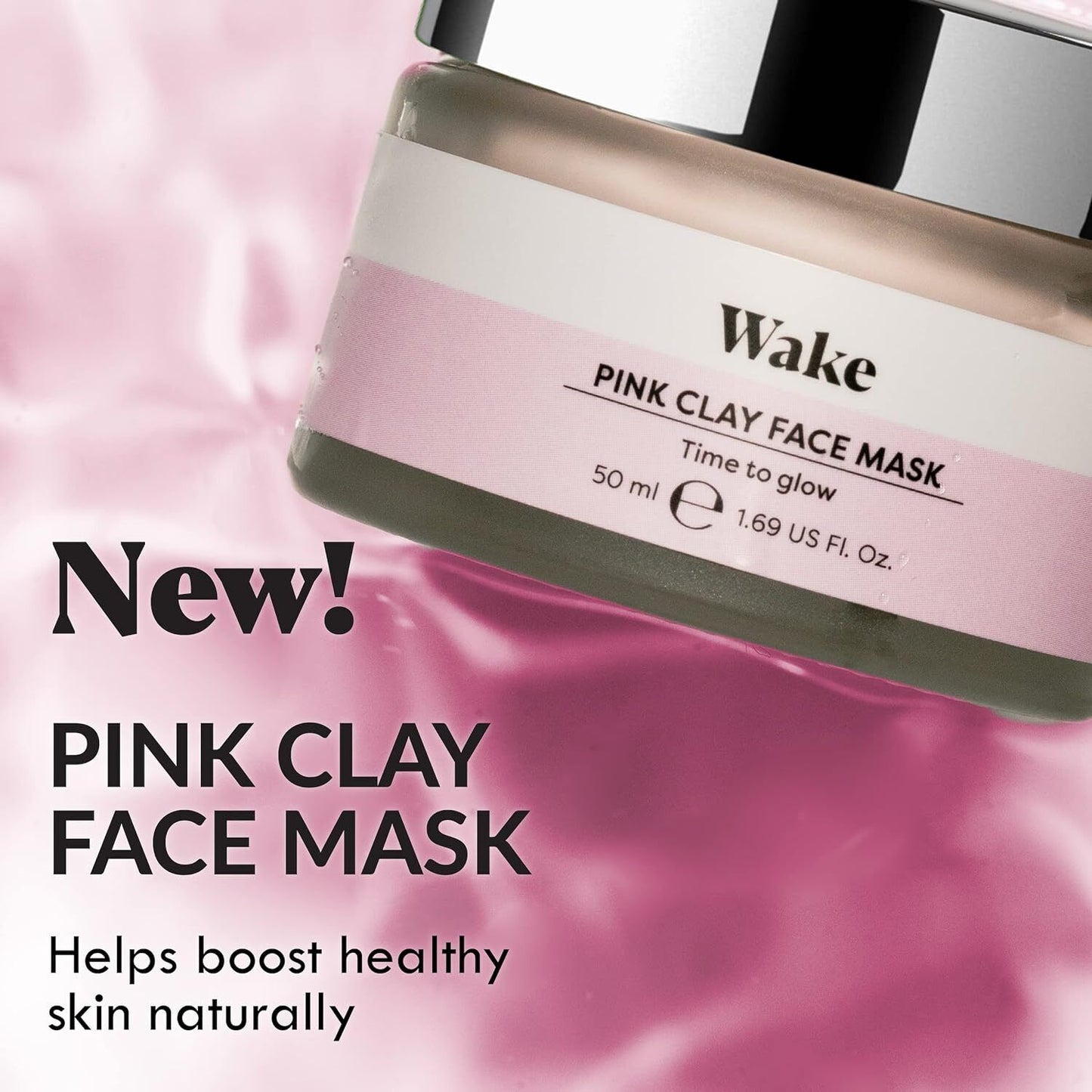 Pink Clay Mask Blackhead Detox Exfoliate Face Wake Skincare 50ml