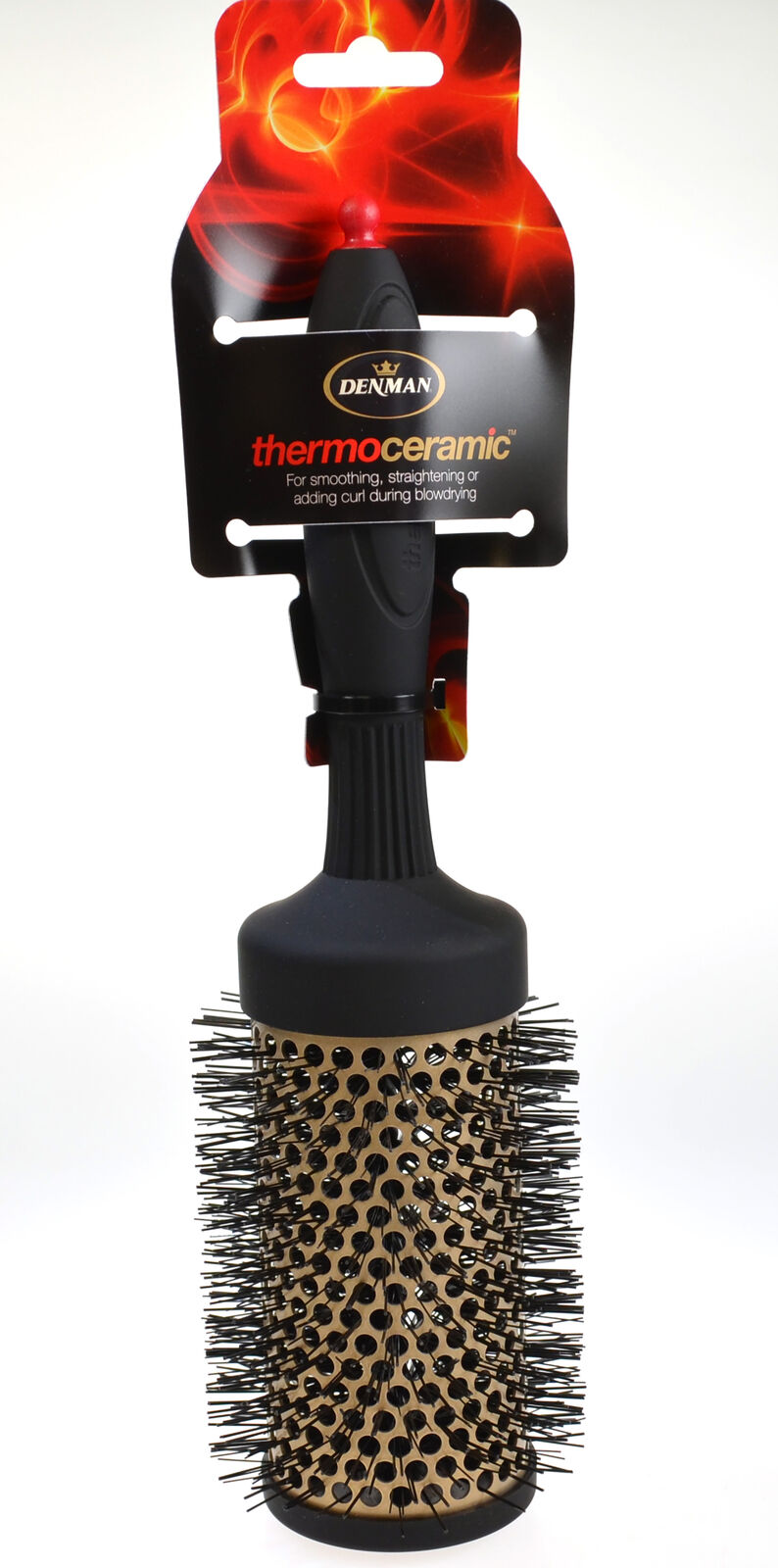 Thermoceramic Hot Curling Waves Hair Brush Denman Salon D64 53mm Barrel Gold