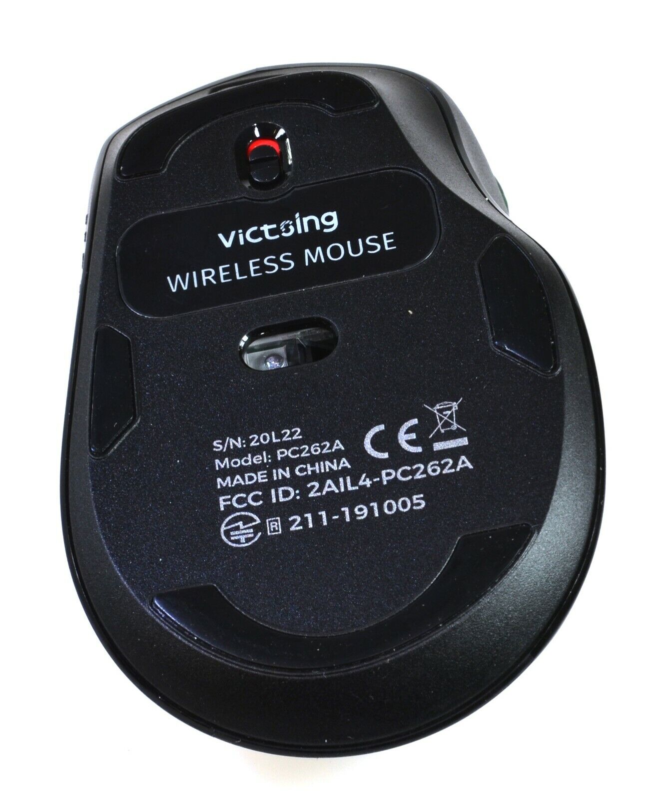 Wireless Optical Mouse 2.4GHz Rechargeable USB Nano Receiver Victsing PC262A