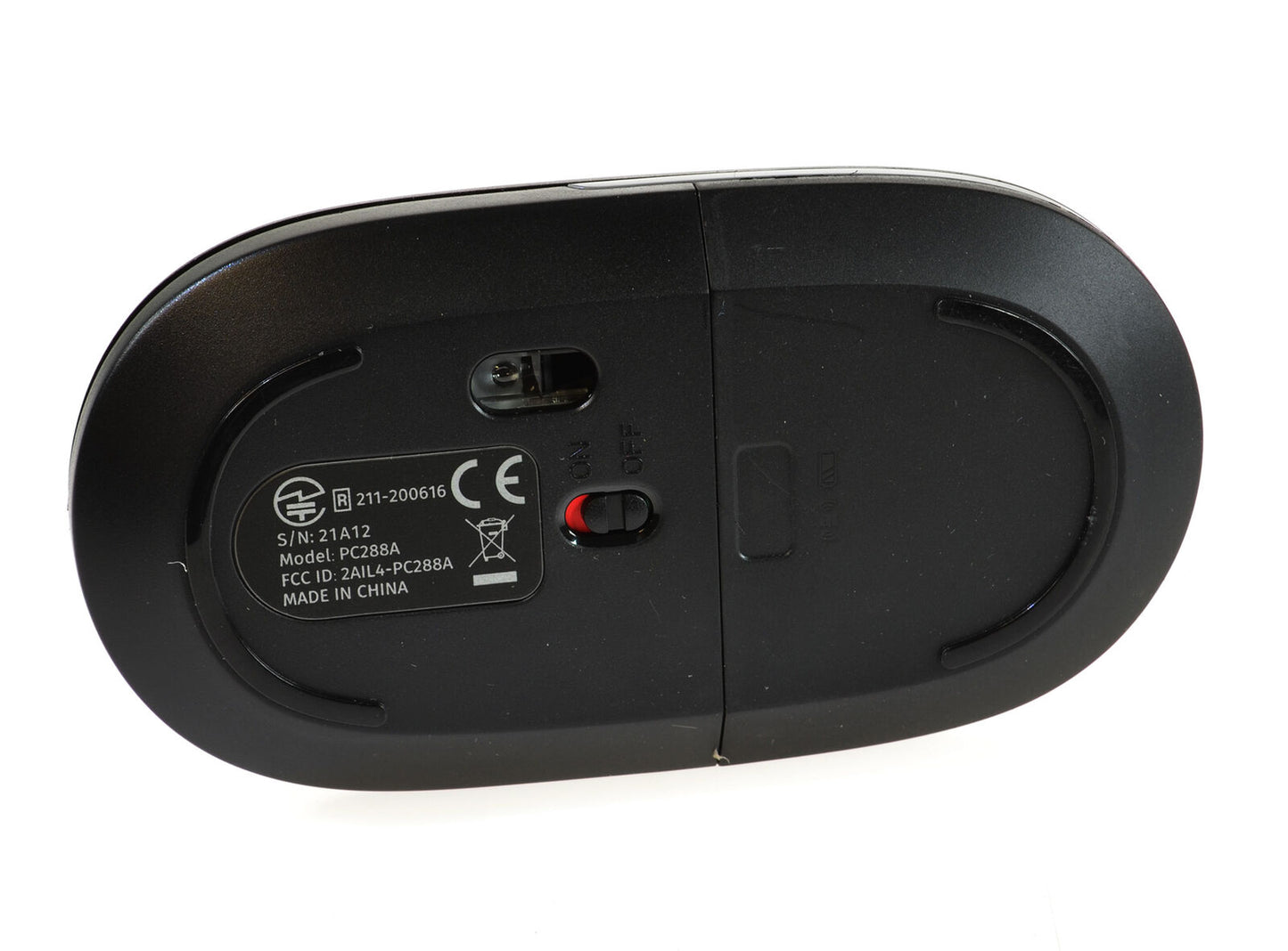 Low Inertia Lightweight Wireless Mouse 2.4GHz PC288 Black Finger Tip