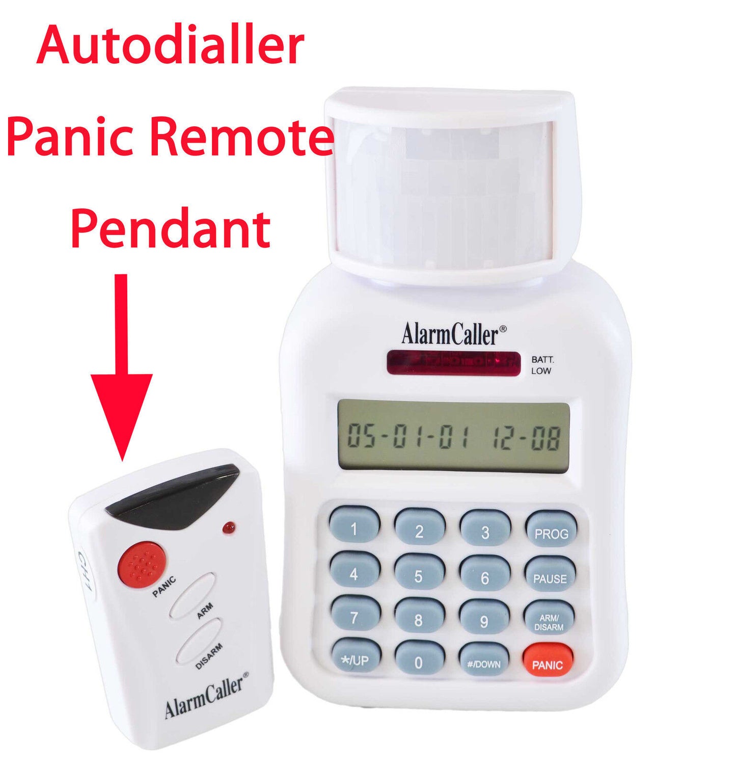 Panic Distress Intruder Alarm Remote Pendant PIR Be Safe & Secure Auto Dialling