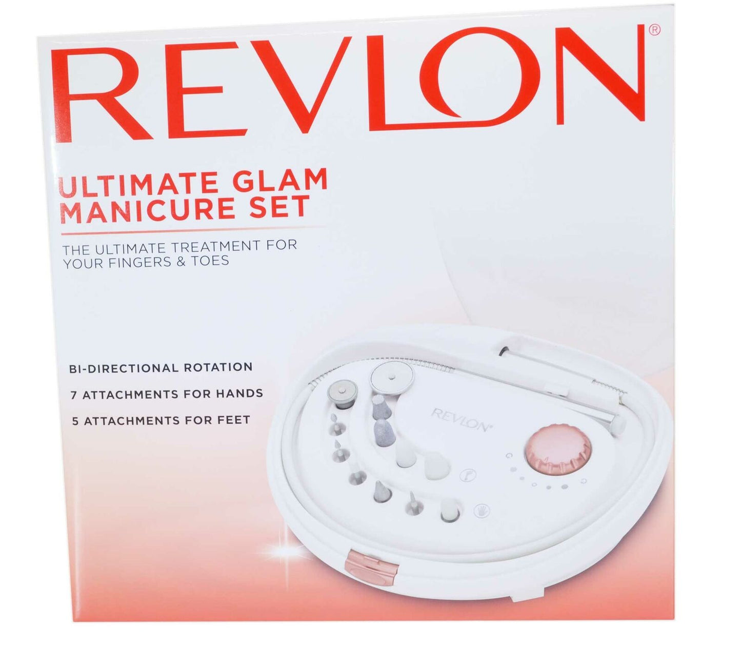 Revlon Ultimate Glam Manicure Pedicure Set RVSP3526UK2 White 12 Tools