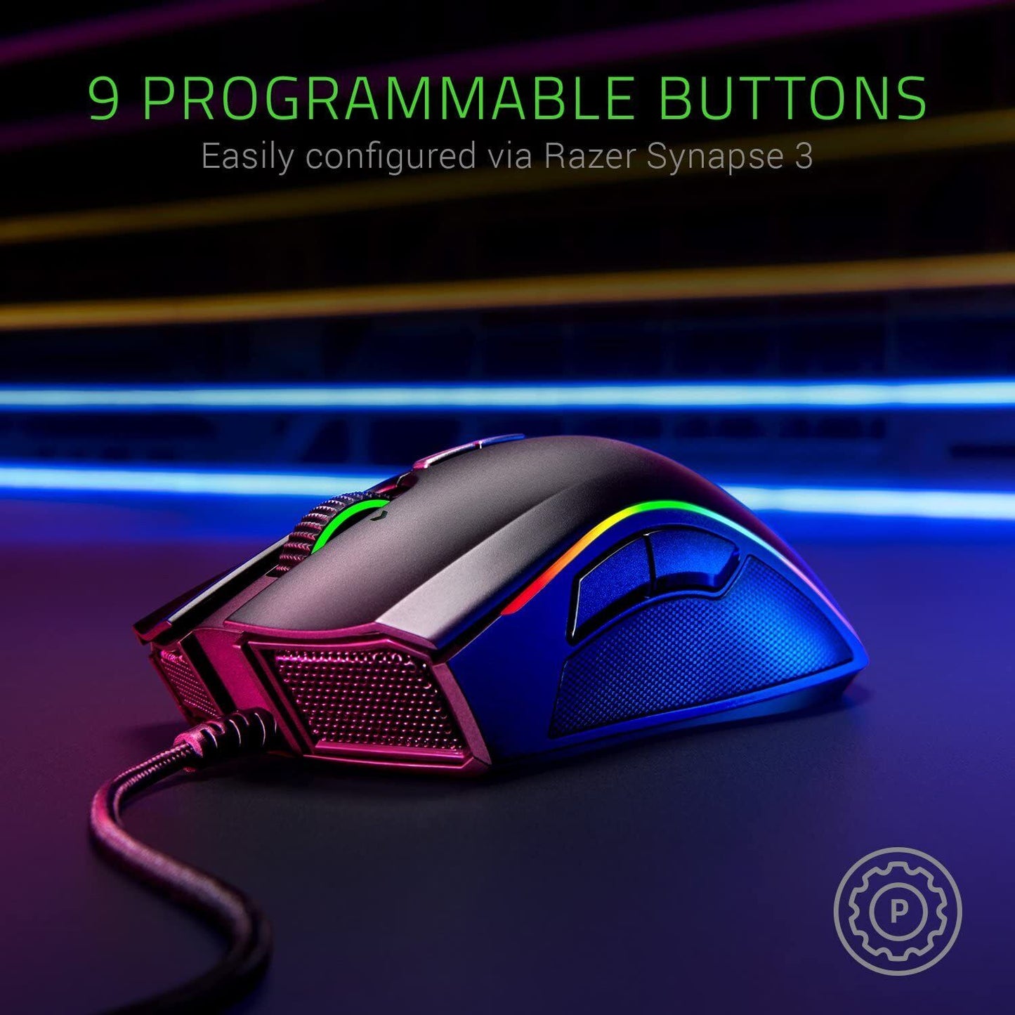 Razer Mamba Elite Gaming Mouse 16k DPI Chroma Mechanical Switches RGB