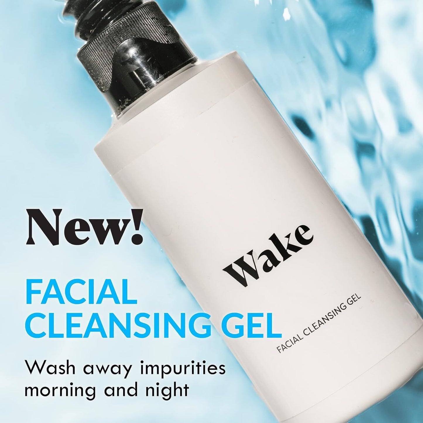 Facial Cleanser All Skin Types, Foaming Face Wash Wake Skincare 50ml