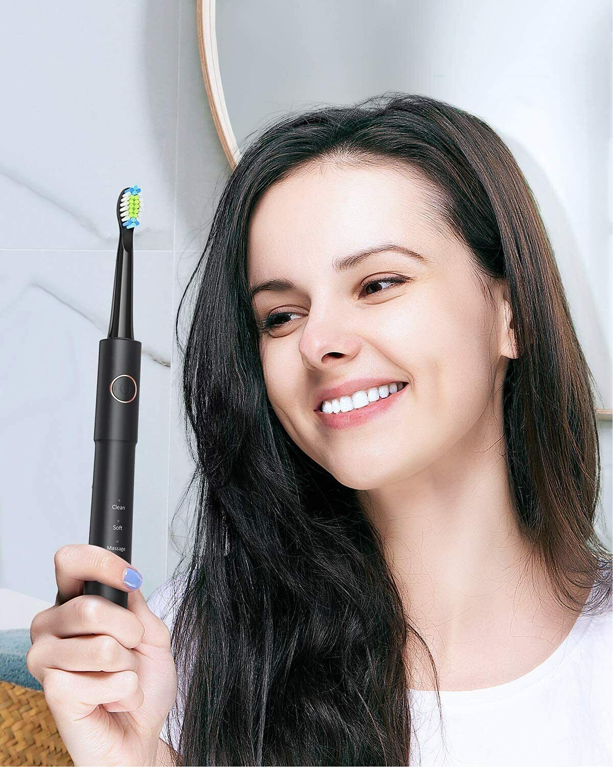 Sonic Electric Waterproof Toothbrush 8 Heads USB Charging 5 Modes Fairywill E11