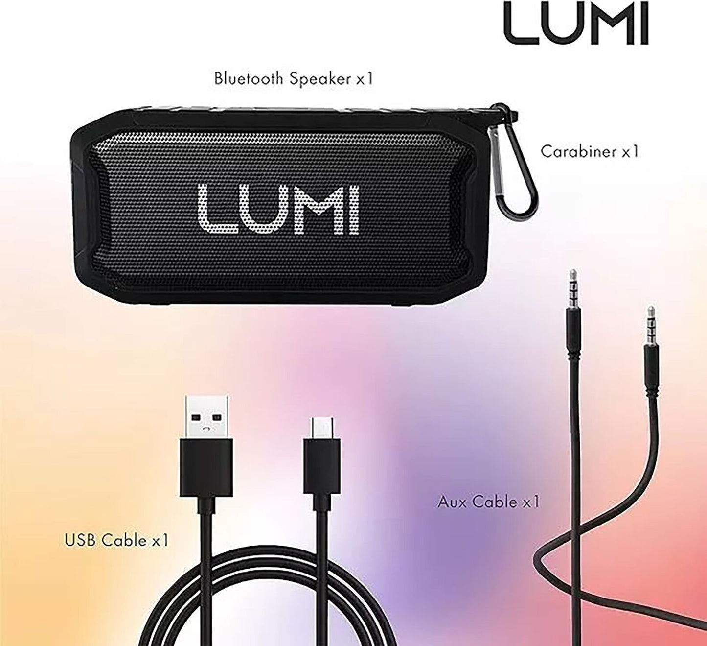 Waterproof Bluetooth Speaker 5 Watt Aux SD Slot  USB Playback Lumi Wireless