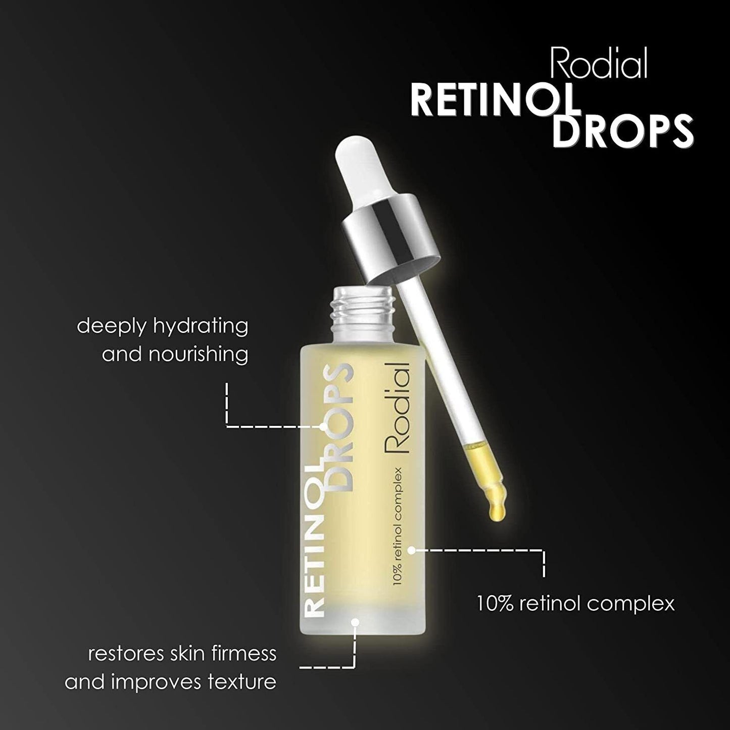 Rodial Retinol Booster Drops Rejuvenating Serum Concentrate 31ml Boxed