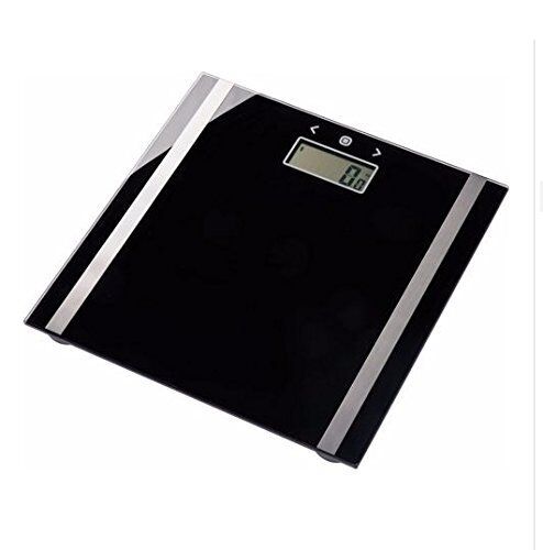 Salter Ultra Slim Black Glass Body Mass Digital Analyser Bathroom Scales