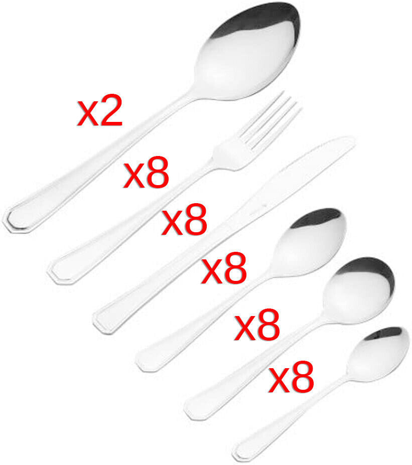 Viners Winchester 8 Place Setting 42 Piece Cutlery Set Stainless Steel