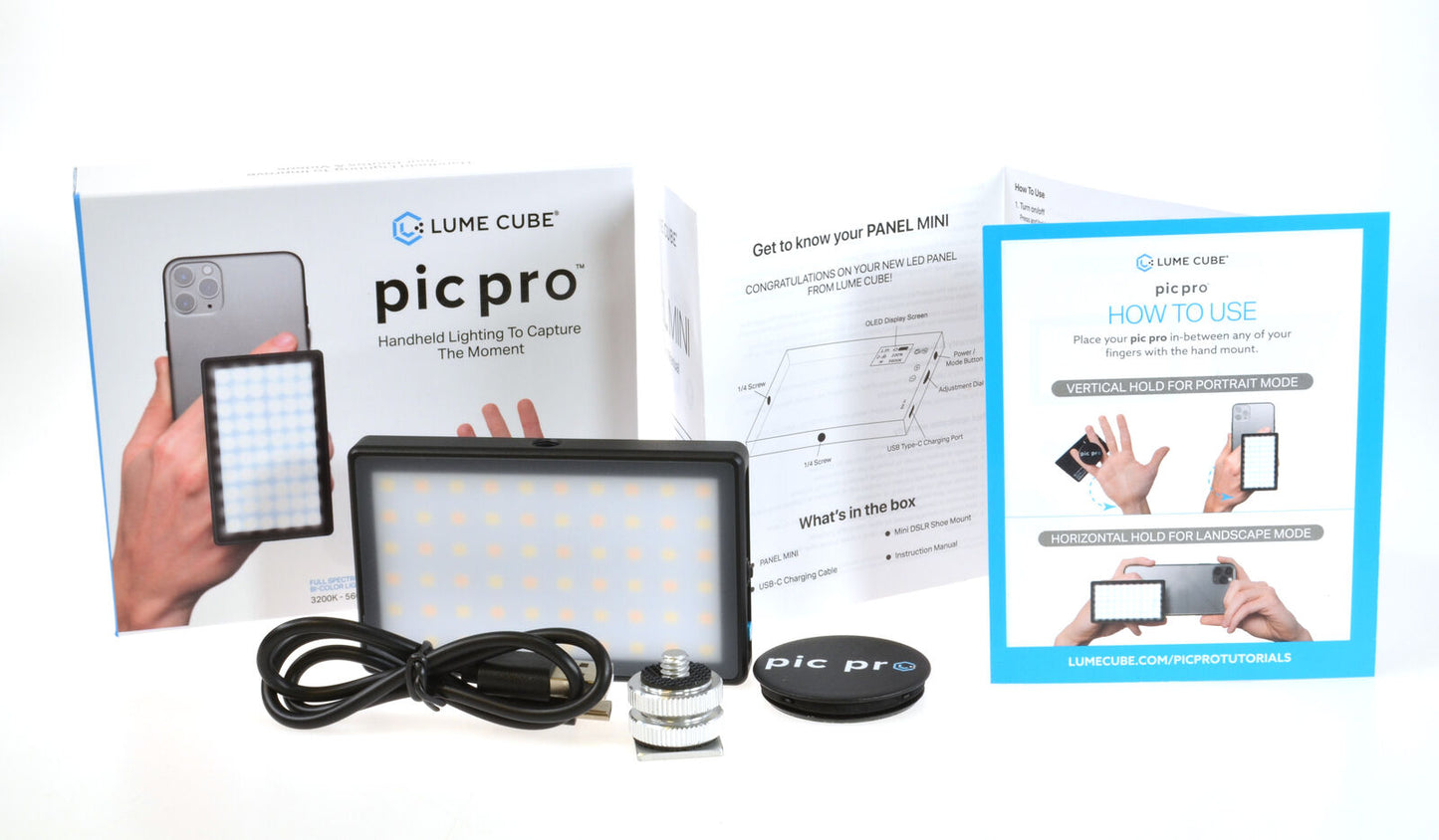 Lume Cube PicPro Compact Wireless Light Panel Variable Temperature & Intensity