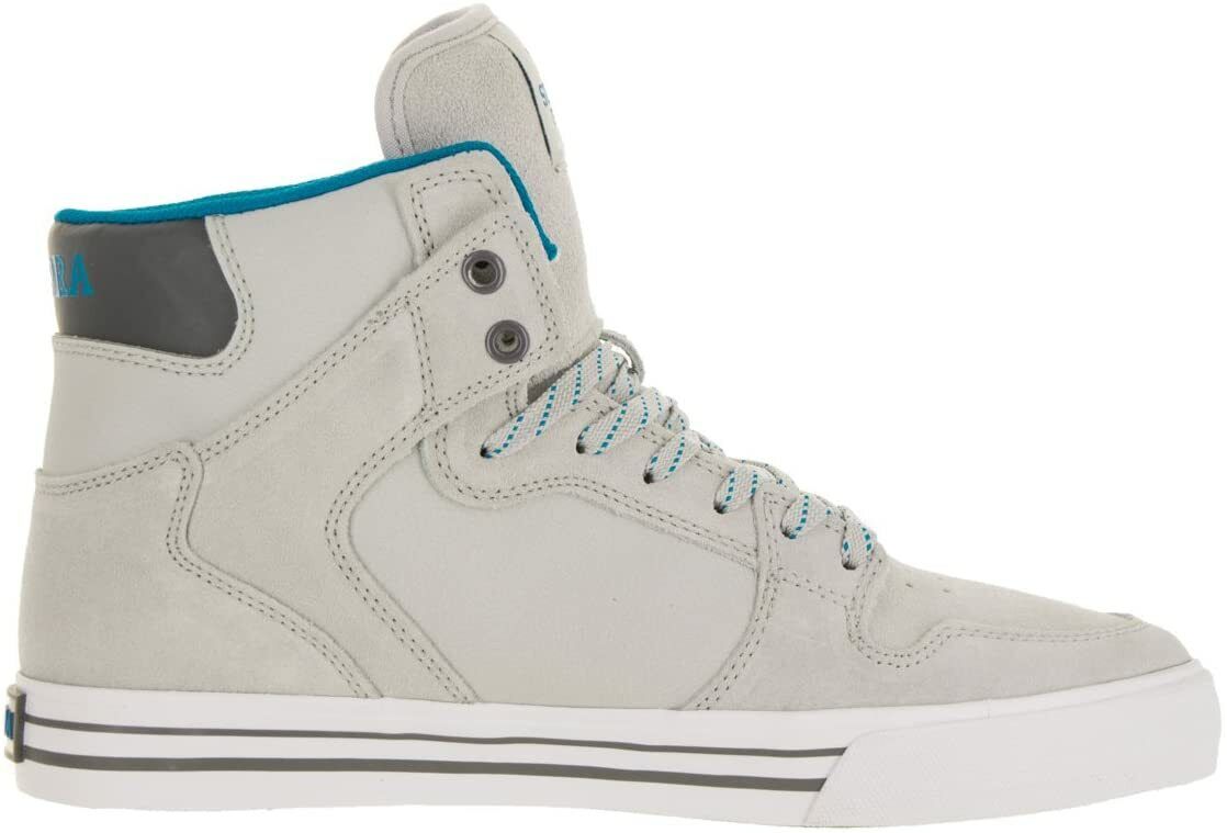 Supra Vaider Mid Top Skater White Grey Green Navy Black Mens Trainers Shoes