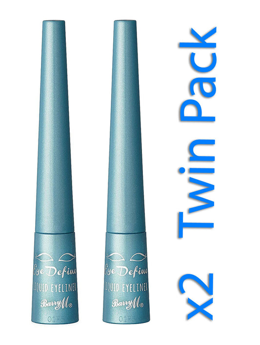 Barry M Eye Define Liquid Eyeliner Aqua LE 16 No Wrap Twin Pack