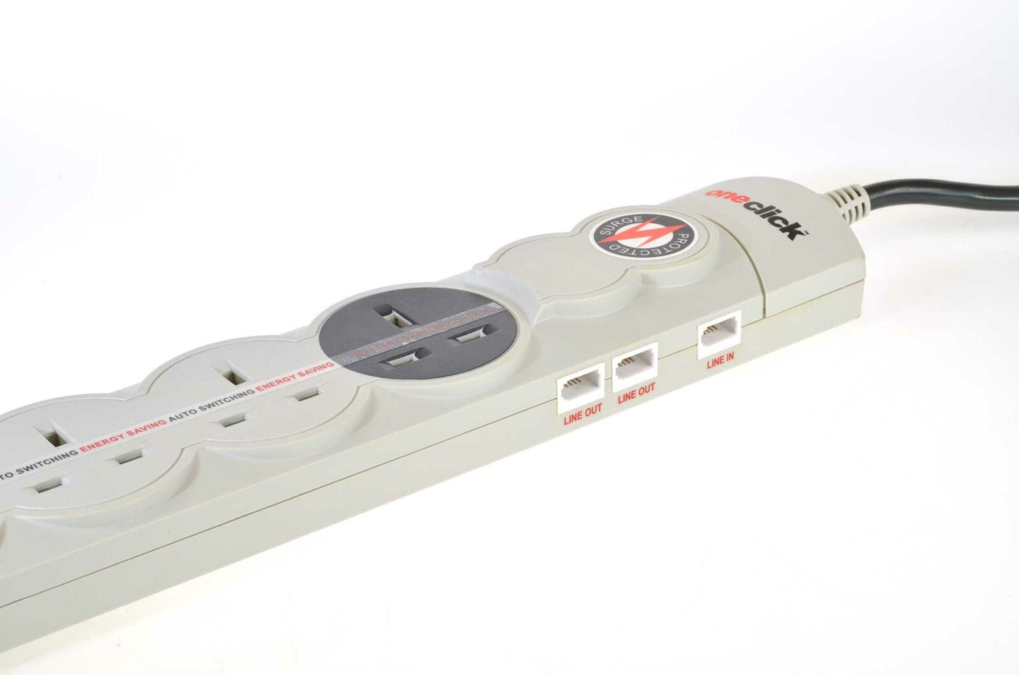 One Click Intelligent Control Mains Panel Extension Lead 6 Socket