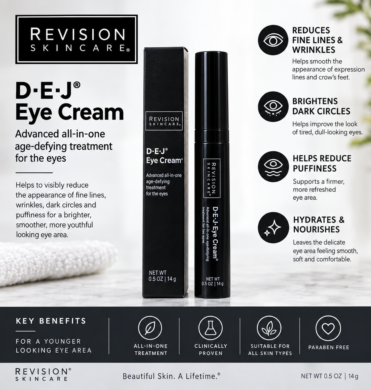 Revision Skincare D.E.J Eye Cream  Anti Aging 14g
