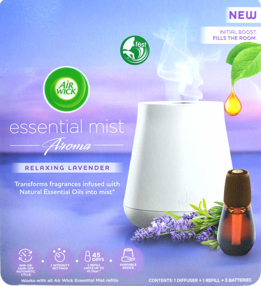 Air Wick Essential Mist Diffuser Refill + Batteries Lavender