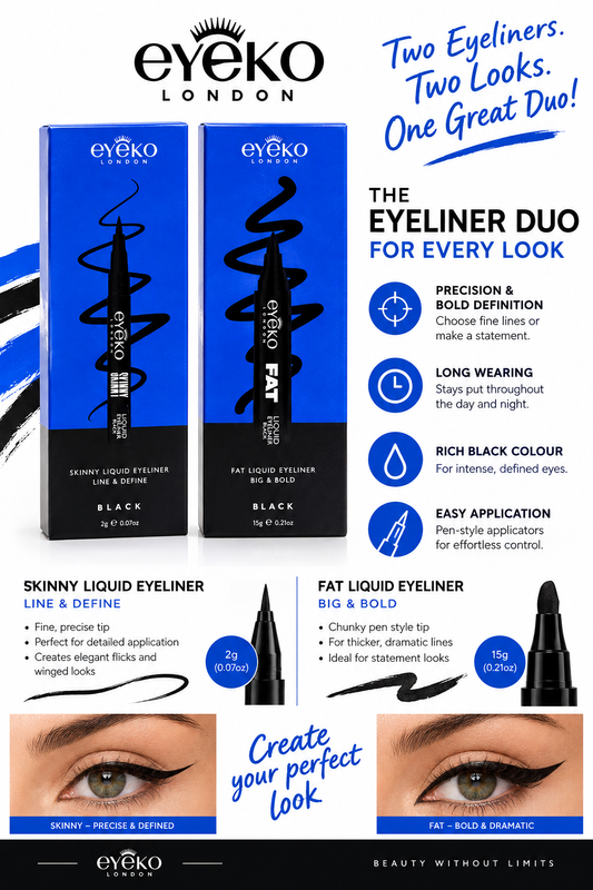 Eyeko Fat & Skinny Eye Liner Pencil Duo Pack Black