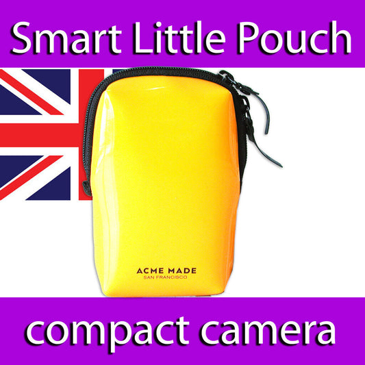 ACME MADE SMART LITTLE POUCH VIVID GLOSS YELLOW NEOPRENE  CAMERA IPOD PHONE