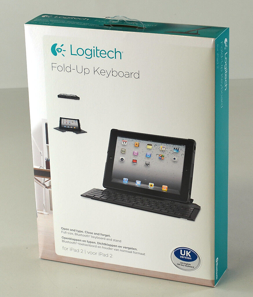 LOGITECH FOLDING BLUETOOTH KEYBOARD FULL SIZE ENGLISH LAYOUT  iPAD TABLET LAPTOP