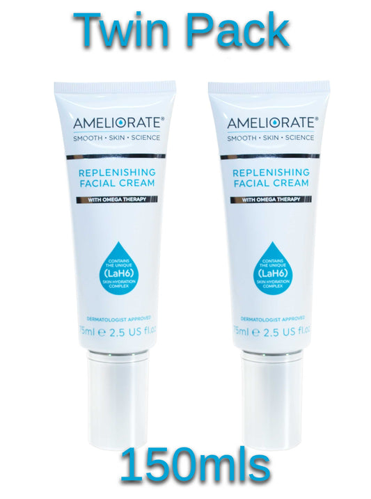 Ameliorate Replenishing Facial Cream 75ml TWIN PACK