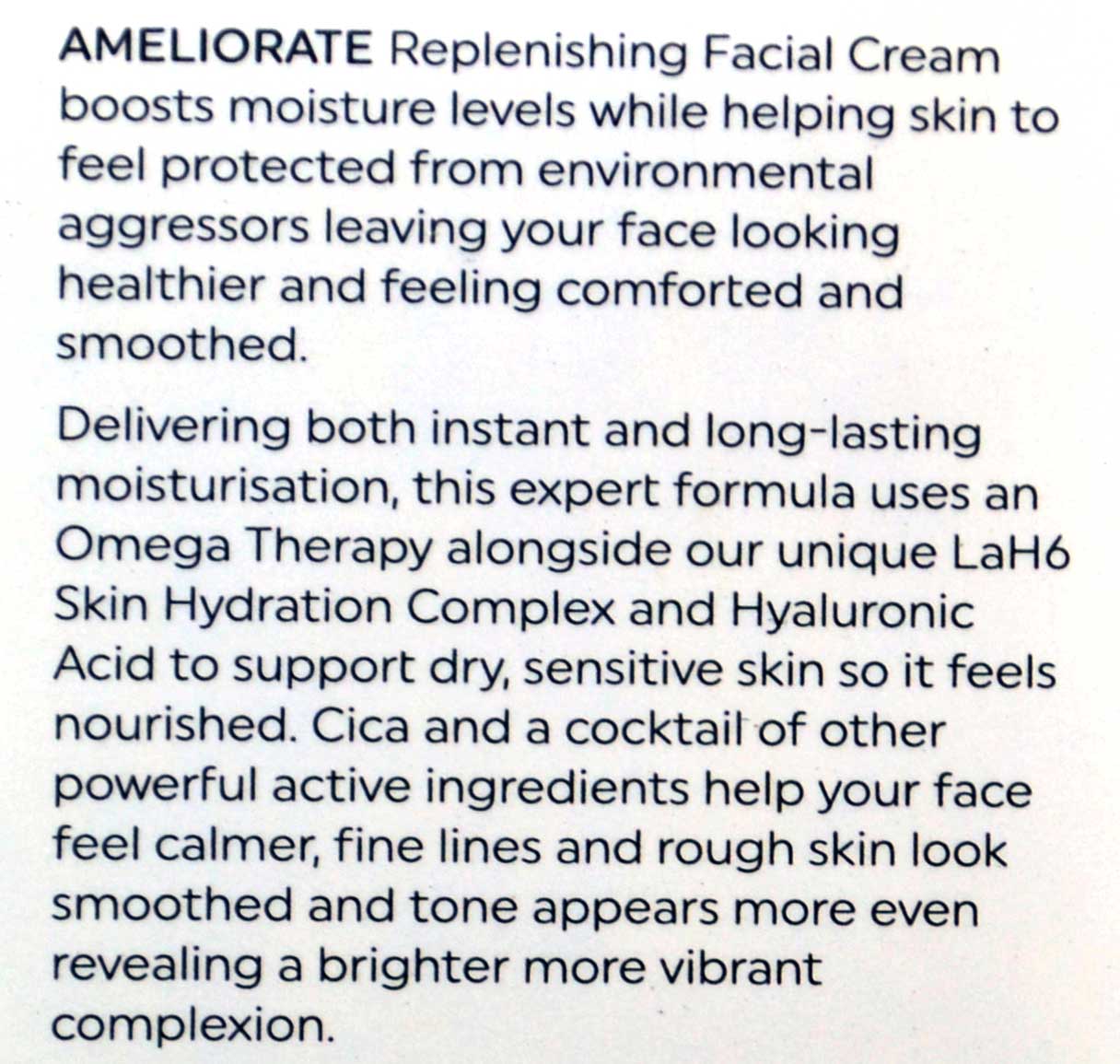 Ameliorate Replenishing Facial Cream 75ml TWIN PACK