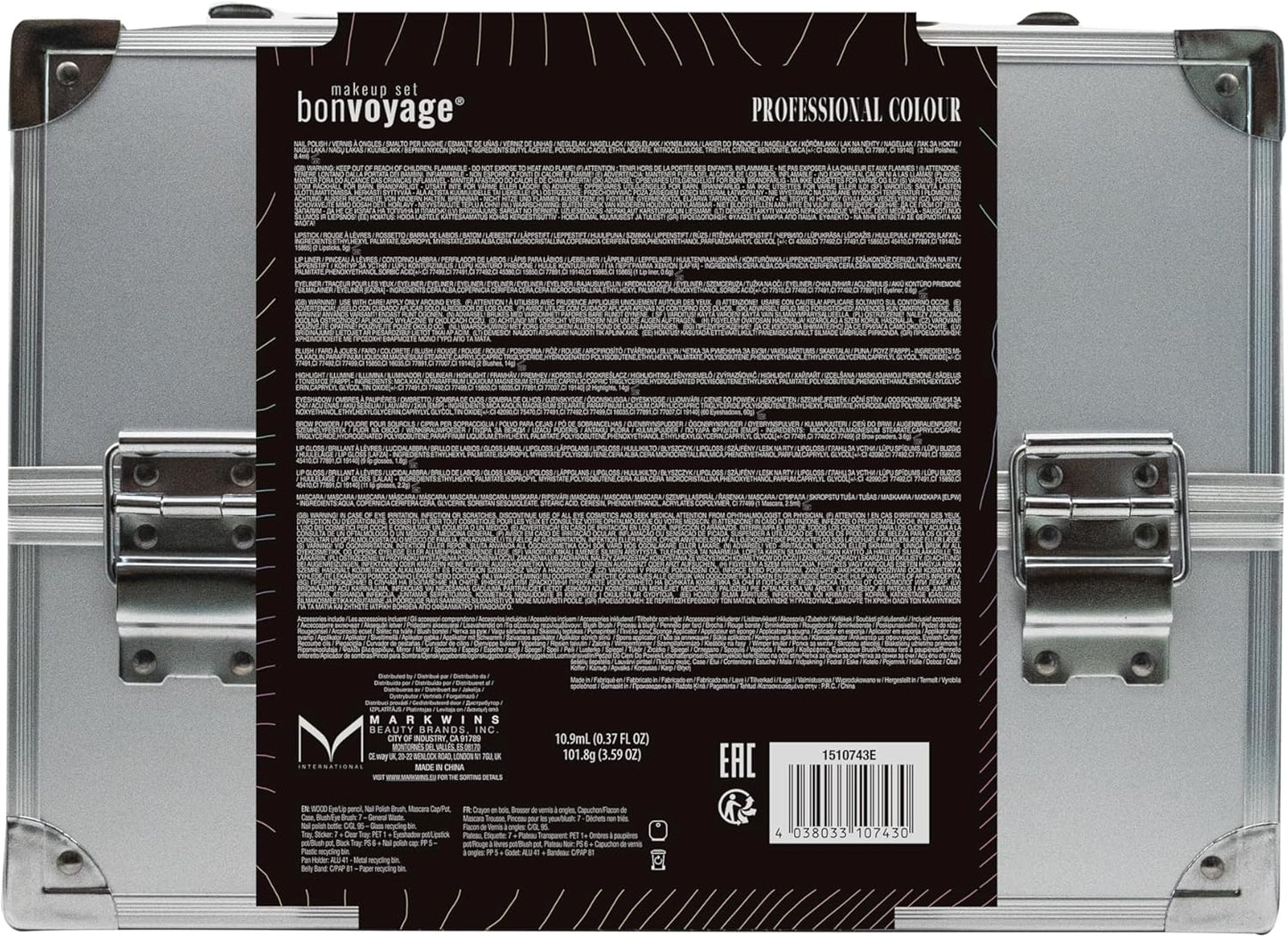 Markwins Bon Voyage 100 Piece Make Up Kit in Hard Vanity Case