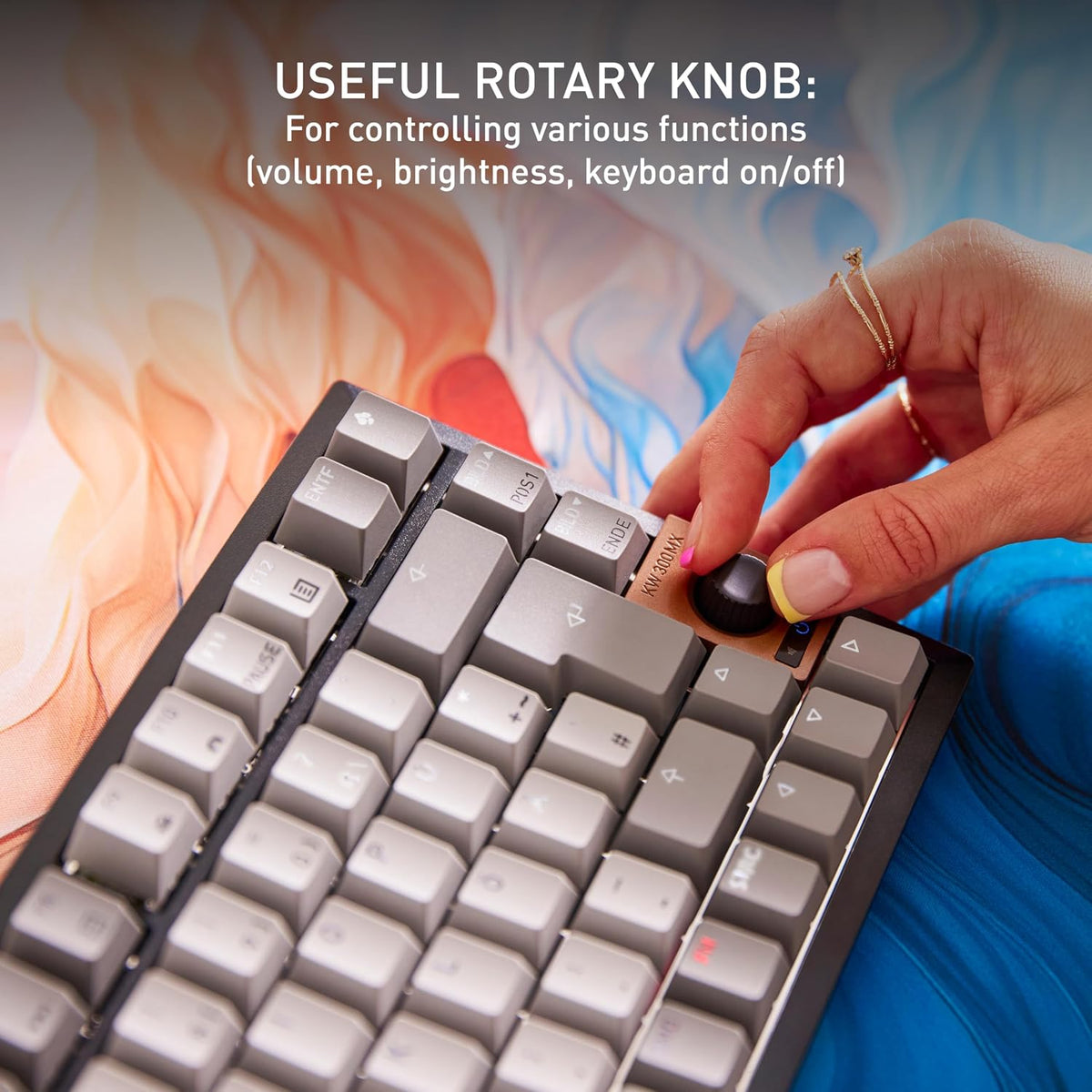 CHERRY KW 300W MX Wireless/Wired 75% Gaming Illuminated Keyboard