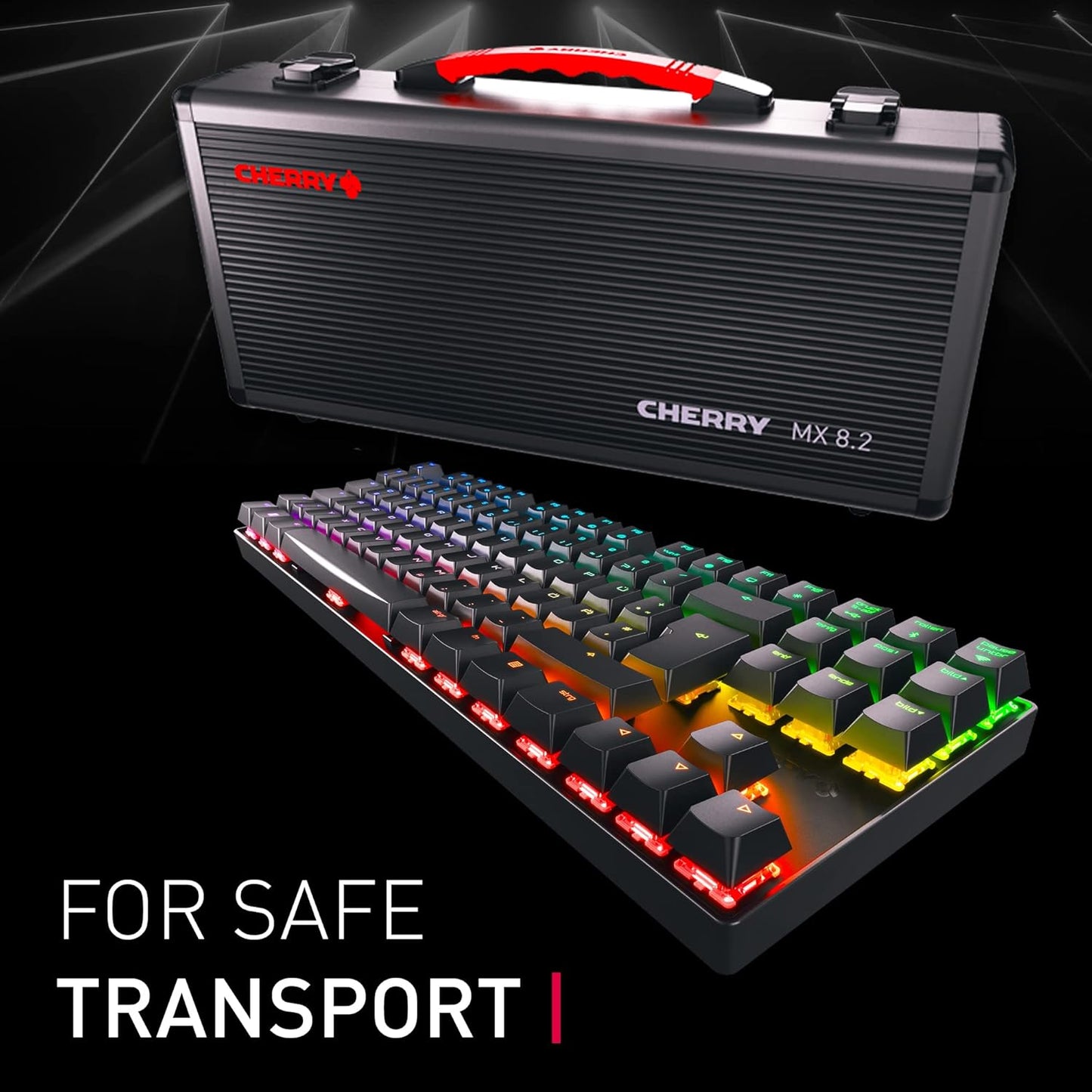 Cherry MX 8.2 Mechanical TKL RGB Wireless Rechargeable Keyboard Black