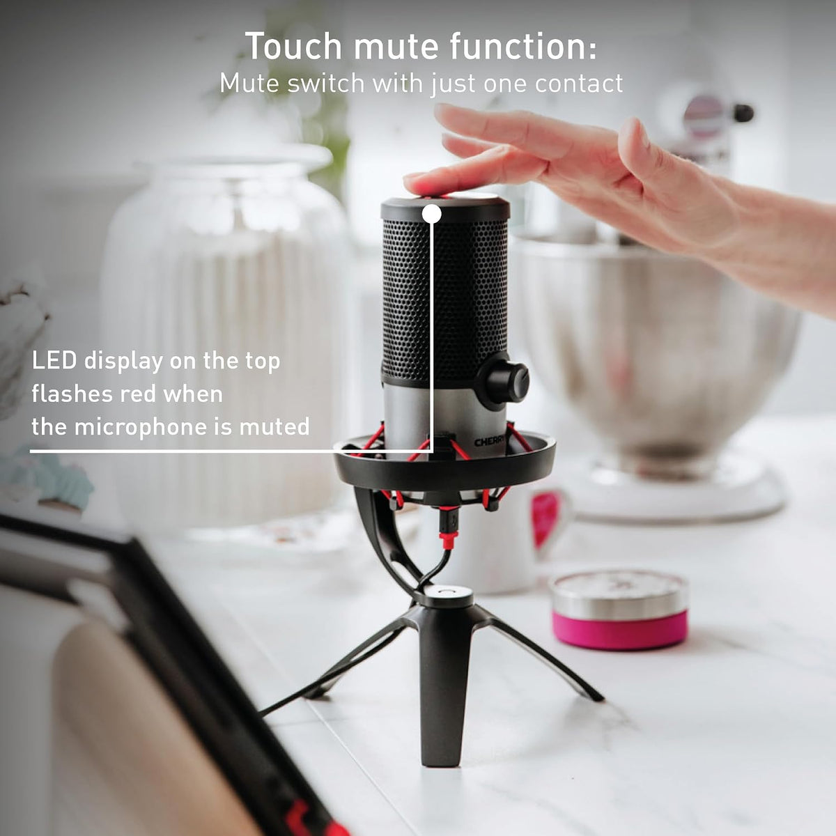 Cherry UM 6.0 Advanced USB Streaming Microphone FREE Cherry Pop Filter While Stocks Last