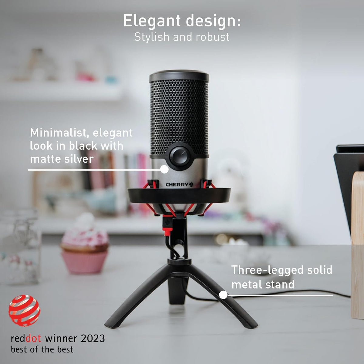 Cherry UM 6.0 Advanced USB Streaming Microphone FREE Cherry Pop Filter While Stocks Last