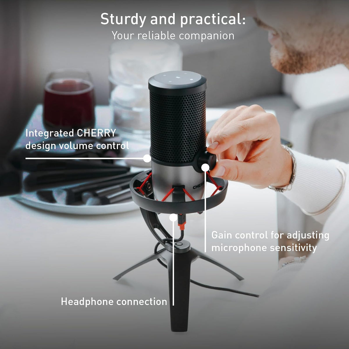 Cherry UM 6.0 Advanced USB Streaming Microphone FREE Cherry Pop Filter While Stocks Last