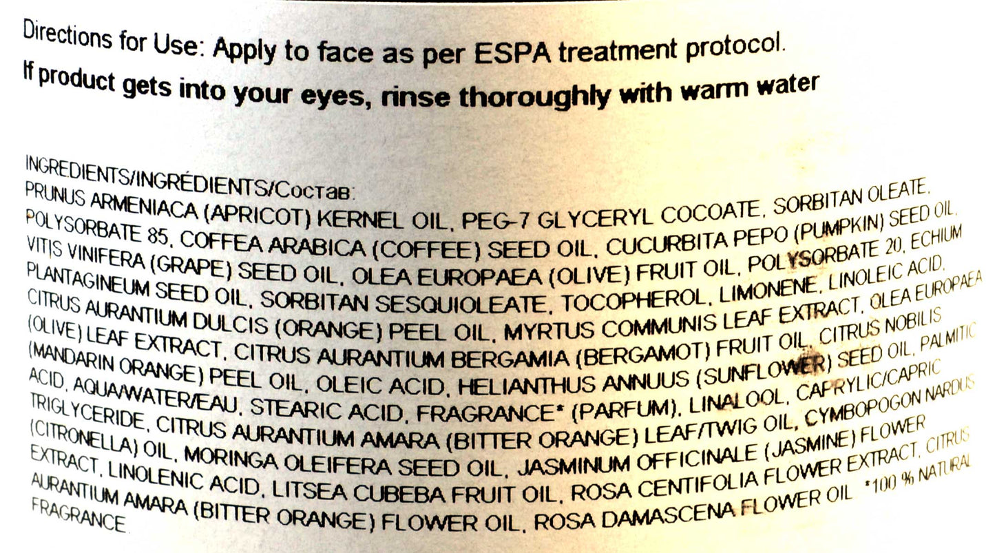 Espa Optimal Skin Cleansing Oil 500ml Professional Spa Size New Sealed Boxed