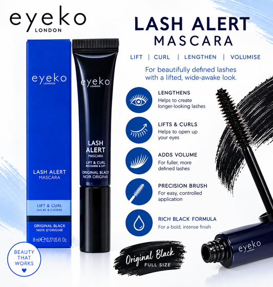 Eyeko Lash Alert Mascara Black 8ml Lengthening Thickening