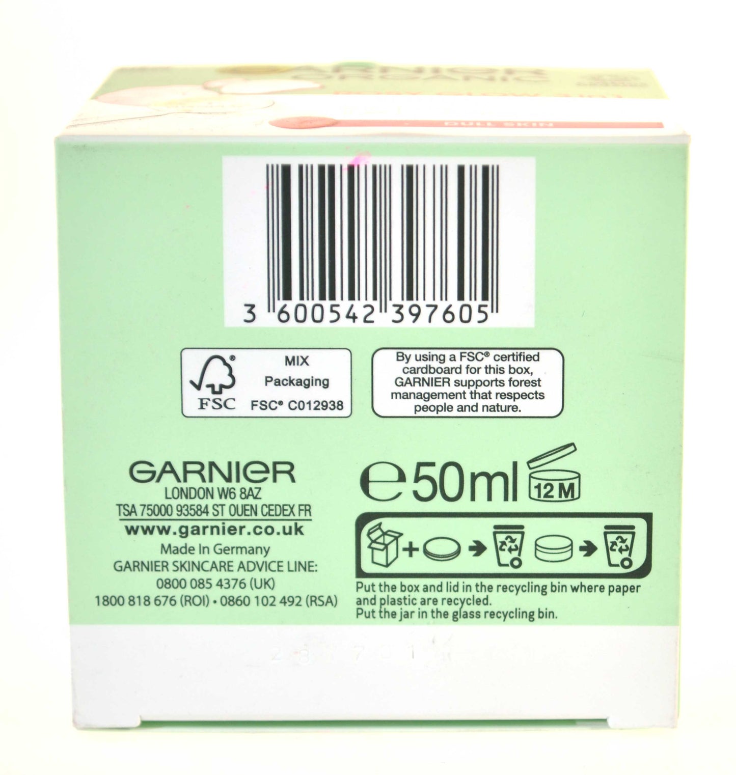 Garnier Organic Rosy Glow 3-in-1 Youth Cream 50ml Day Night Face Moisturiser