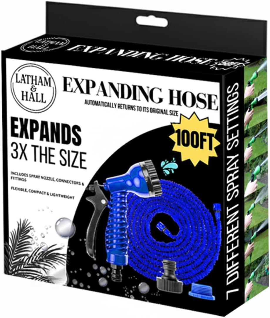 Expanding Garden Hose 50ft or 100ft Blue or Green