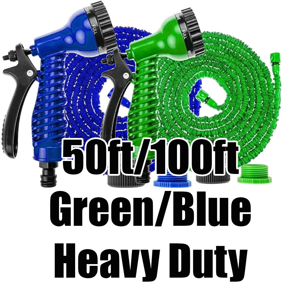 Expanding Garden Hose 50ft or 100ft Blue or Green