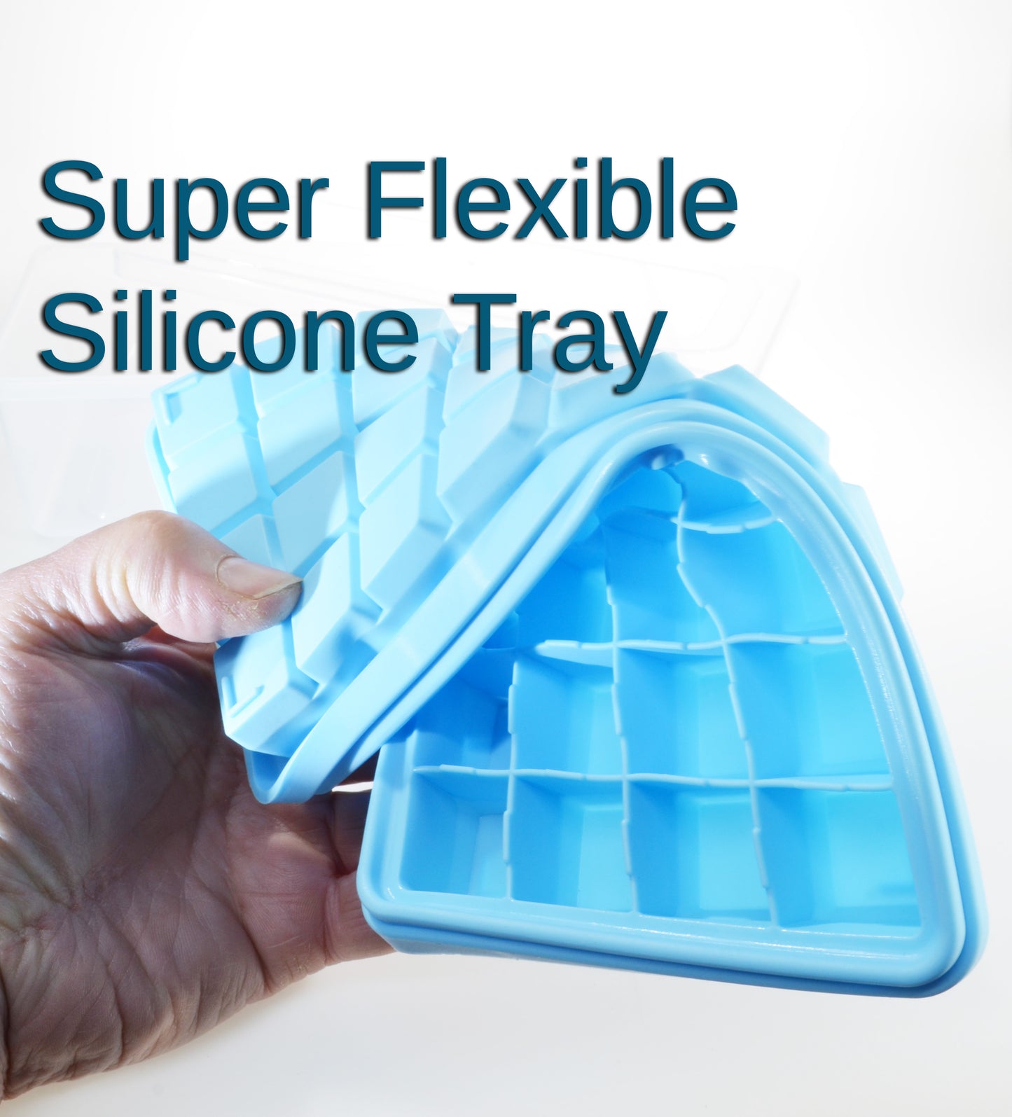 Ice Cube Maker with Tray Scoop and Lid Stackable