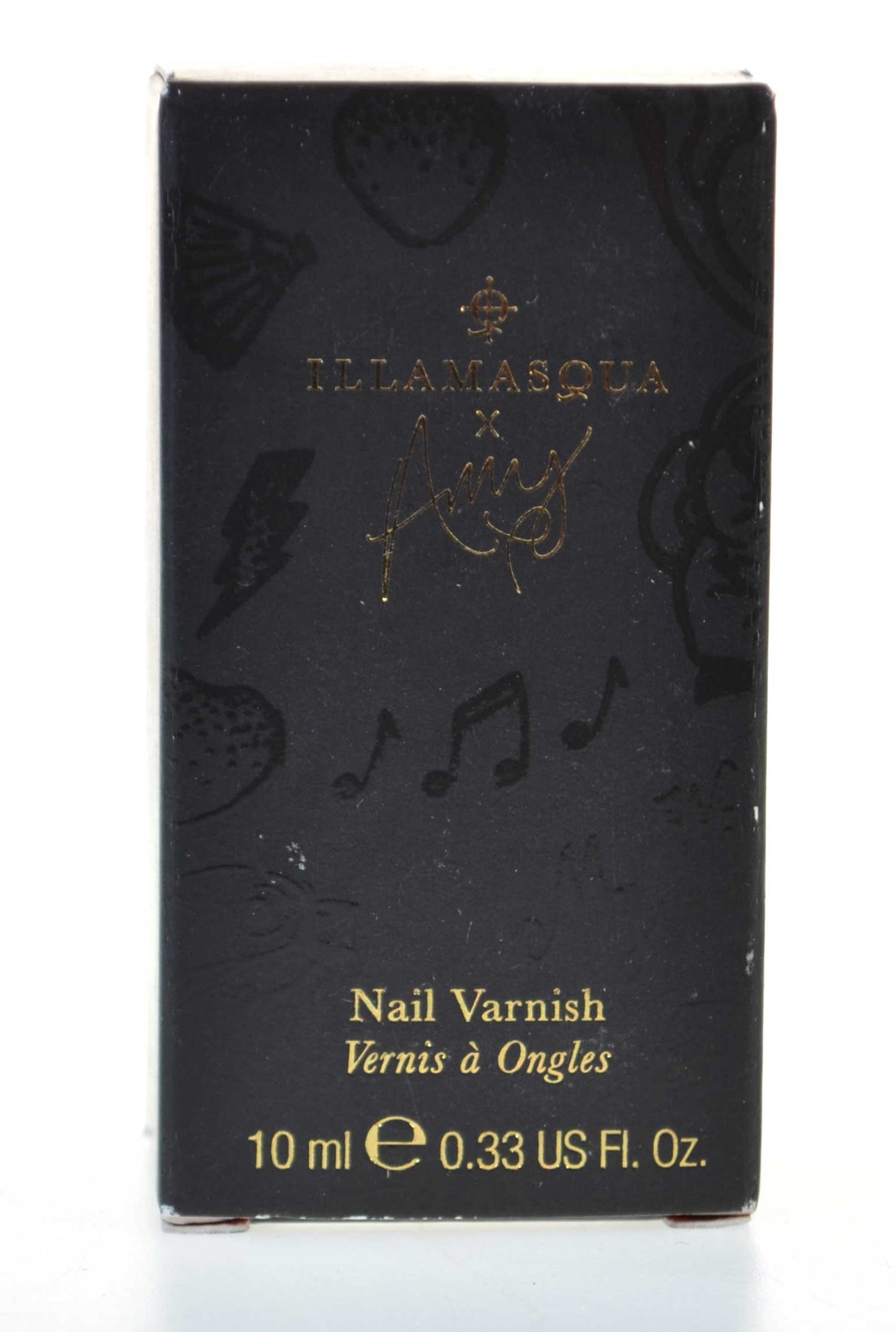 Illamasqua Amy Black Nail Varnish 10ml Glossy High Shine Long Lasting Polish