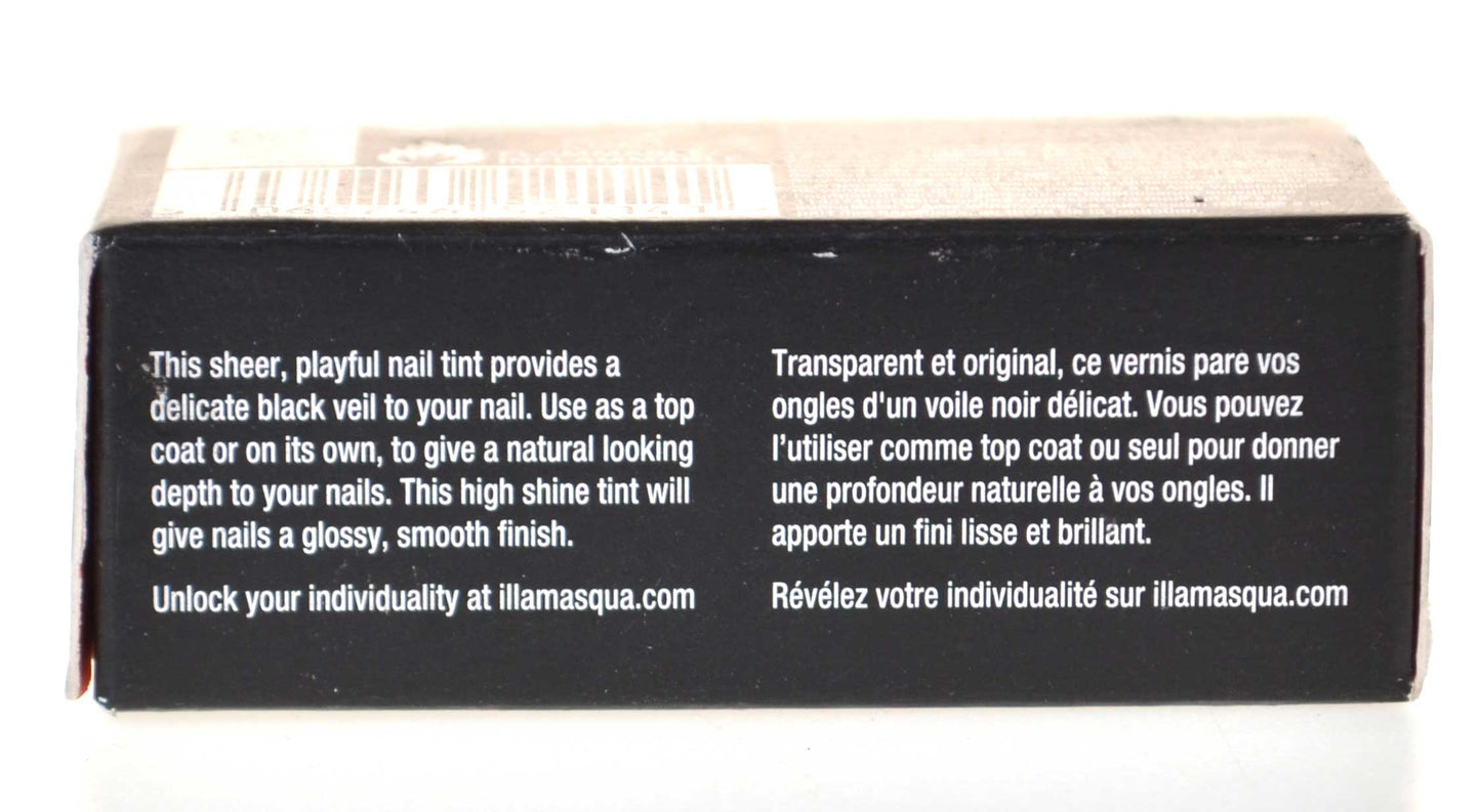 Illamasqua Amy Black Nail Varnish 10ml Glossy High Shine Long Lasting Polish