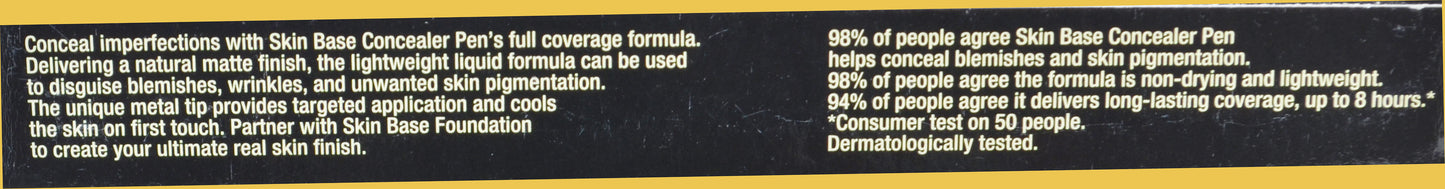 Illamasqua Skin Base Concealer Pen Dark 1 2.9ml Full Coverage Lightweight Formula (Copy)