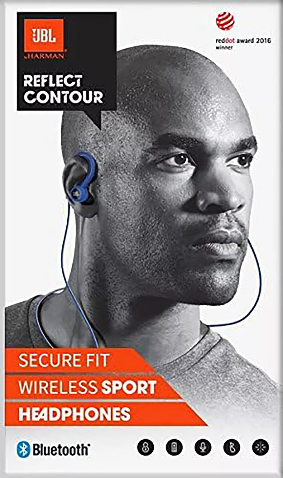 JBL Reflect Contour Secure Fit Wireless Earphones Blue