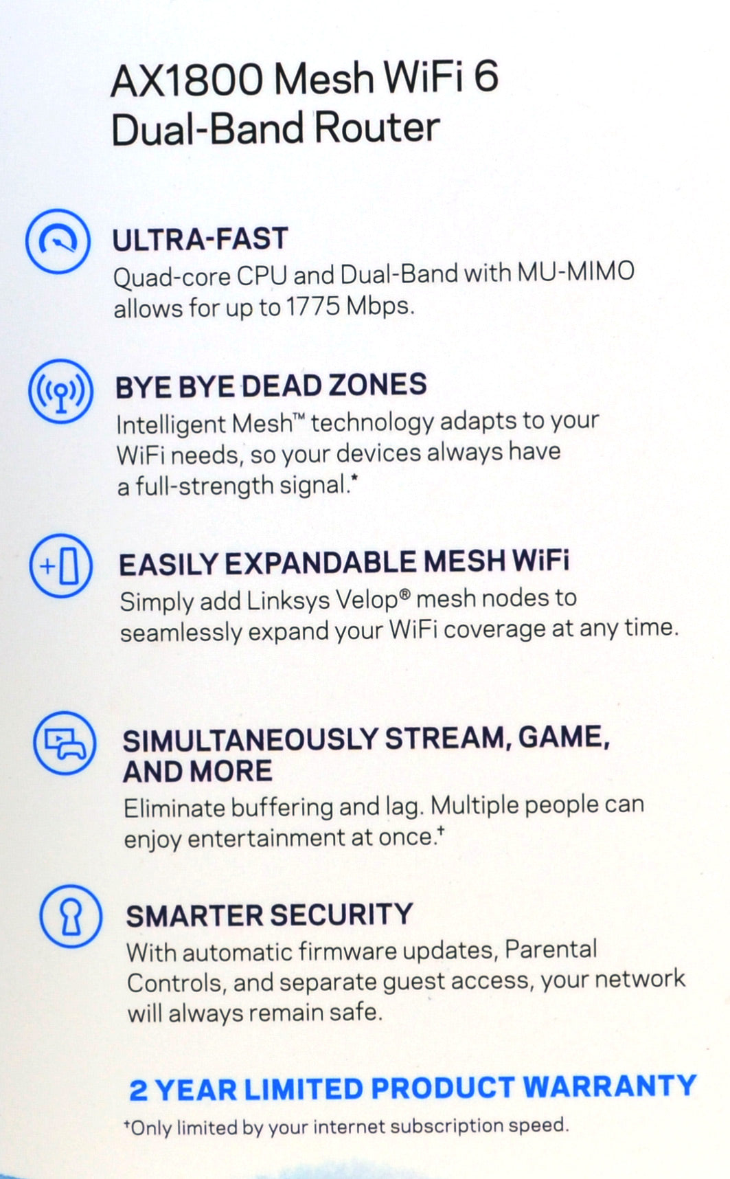 Linksys MR7350 Gigabit WiFi 6 Router