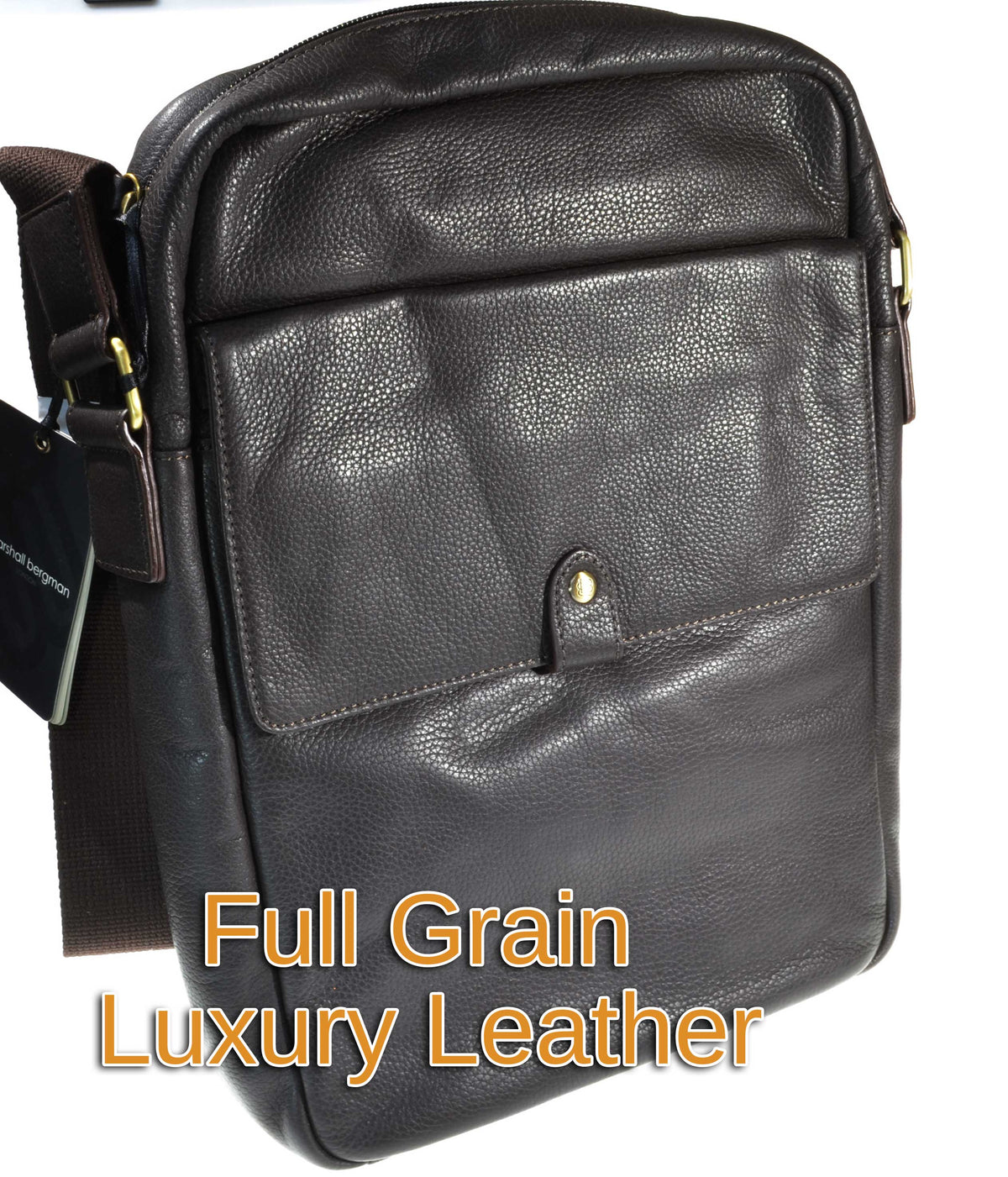 Marshall Bergman Hugo Full Grain Leather 11" 12" iPad Tablet Shoulder Bag