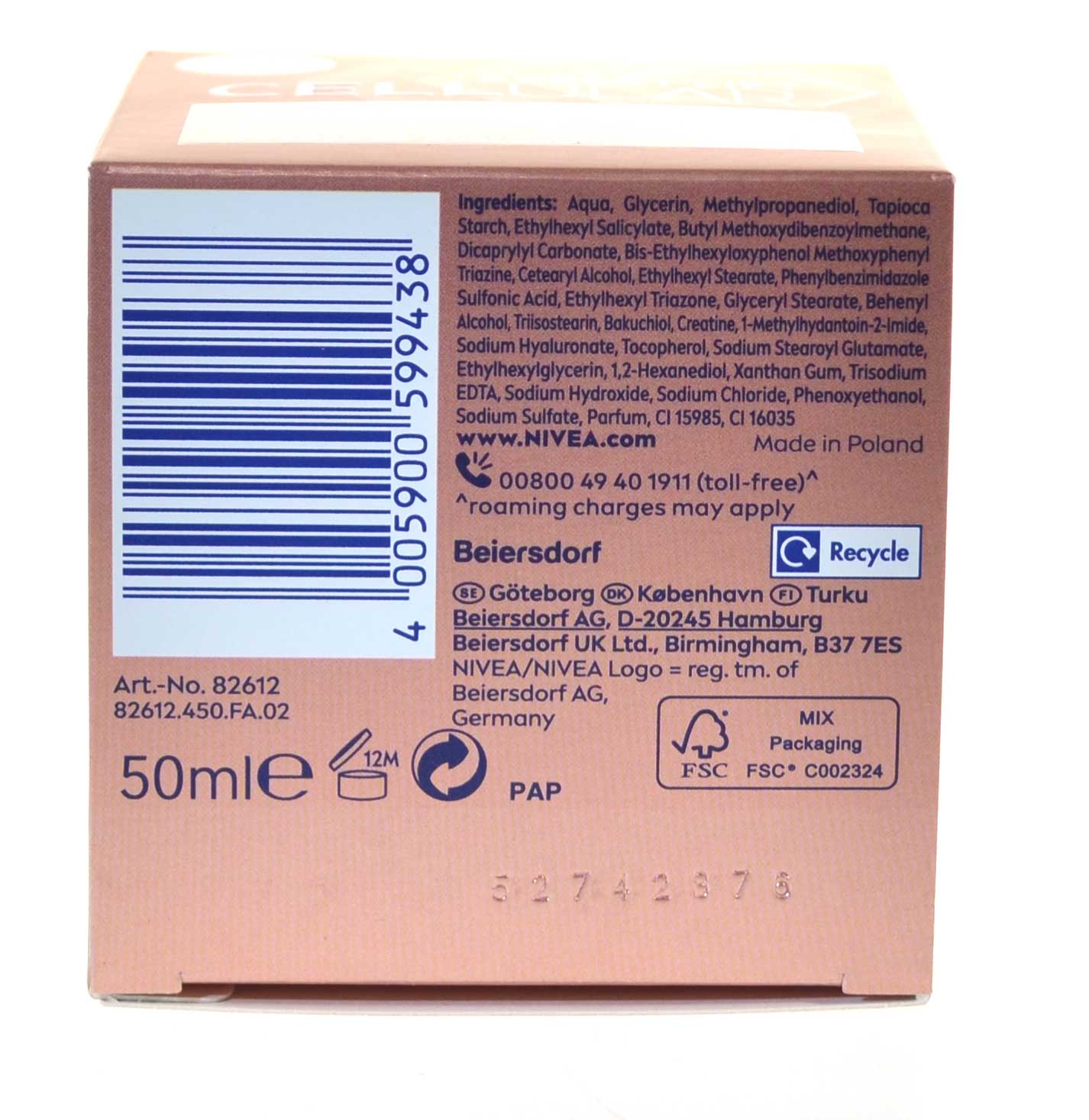NIVEA Cellular Expert Lift Bakuchiol Day Cream 50ml Anti Age Firming Moisturiser